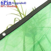 조립식 비닐하우스 3 12 핀 녹색 자외선 차단 HDPE 햇빛 가리개 그물 야외 전망대 캐노피 그늘 메쉬 온실 정원 식물 수영장 차양, 6Pin Green+3mX6m