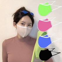 5컬러 마스크 숨쉬기편한 패션마스크, L(얼굴큰남성용)(초대형), 블랙_L(얼굴큰남성용)(초대형)