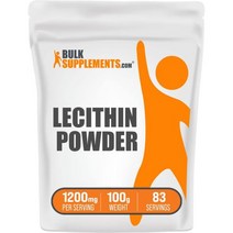 벌크서플라이먼트 레시틴 파우더 소이 밀크 83서빙 2팩 래시틴, 3.52 Ounce (Pack of 1)