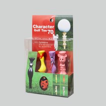 엘라스토마 캐릭터골프티 6종세트 (레드 3구)