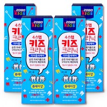 [4개] 초등학생 키즈 불소 치약 2080 4단계 순한 민트맛 어린이 고불소 1000ppm 치약 8세 이상 9세 10세 11세 12세 13세, 4개