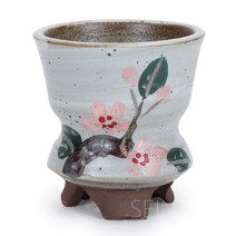 여주 꽃그림 수제 옹기화분 - 화분 다육이화분 다육 미니화분 다육이 토분 도자기 국내화분 토기분 옹기화분 소형화분 중형화분, 04_세인_여주 옹기화분_NO_04