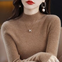 [하나비] 에보히스누리 여성 겨울 5컬러 터틀넥 무지 타이트한 니트 티셔츠