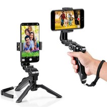 조정 가능한 삼각대 데스크탑 스탠드 데스크 홀더 휴대 전화 용 셀카 스틱 마운트 gopro hero 5/6/7/8/9 비디오 vlog 카메라, 검은 색