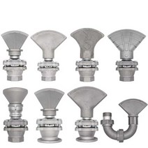 스프링클러 살수차노즐 부품 천소차 쿨러 헤드 오리발, 헤비 듀티 덕빌이 있는 나사산 베이스