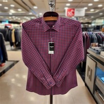 레노마 SH04 F/W 고퀄리티 면혼방 CVC 멜란 깅엄 헤링본 체크 슬림핏 셔츠 RMFSLP-140-RD-5555
