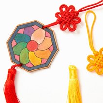 [문구티쳐] 민화 단일매듭 노리개 (노리개 단품/12가지 색상) 전통 만들기, 민화 단일매듭 노리개(단품)_보라색