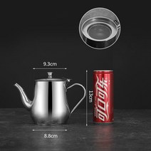 HK 스테인리스 오일포트 주방양념병 오일포트 오일탱크 대용량 가정용 오일병 오일슬래그 필터, 두께304 32안주전자(여과망포함)약1.5근입