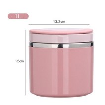 [ZM] 아침 국그릇 스테인리스 휴대용 도시락죽 봉인 도시락통, 블루, 1L