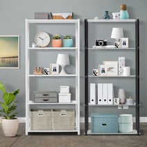 내추럴 모던 시크 선반장 유리진열장 인테리어 거실장식장 미니수납 DIY, 모던_블랙_80x40cm 2단
