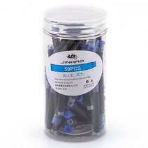만년필 50pcs 컬러 잉크 카트리지 세트 Jinhao 2.6mm 범용 표준 리 편지지 사무실 학교 쓰기 F612 28, 파란색