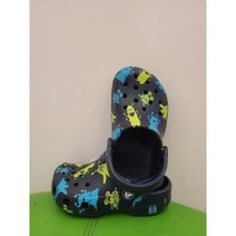 크록스 클래식 몬스터 프린트 클로그 키즈!! 206833-410