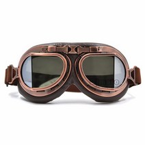 오토바이고글 바이크고글 바람막이 방품 BJMOTO 빈티지 헬멧 Motocross 고글 Clear Steampunk 스포츠 선글, 03 Silver
