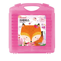 모나미 모니주 크레파스 여, 24색, 4개