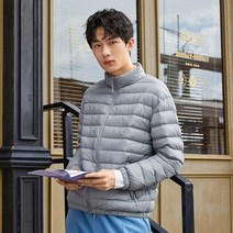남성패딩 semir 다운 재킷 남성 세 가지 얇은 단순 솔리드 겨울 새로운 스탠드 칼라