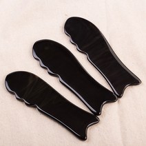MOASO 물소뿔 물고기 괄사 얼굴 복부 마사지 지압봉 경락마사지 도구