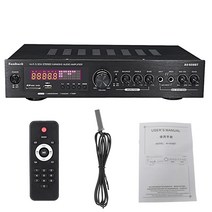 INSMA 220V 1200W 블루투스 앰프 2채널 오디오 앰프, 검정