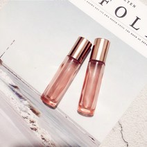 로즈골드 롤온 향수 공병 미니 롤러볼 아로마 용기 10ml, 투명, 1개