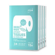 [정품 최신제조일]애터미 화장지 4D엠보싱 60롤 15롤 x 4세트) 1021452
