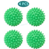 미니건조기 재사용 가능한 세탁 건조기 공 PVC 부드럽게 건조 패브릭 유연제 청소 도구 액세서리, [09] Green 4pcs