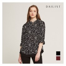 [올리비아로렌] [데일리스트][데일리스트] 쉬폰 배색 프린트 블라우스_MDBNLVF7221