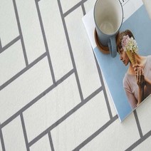 헤링본 극세사 카페트 러그 아이보리100X150 거실 침실 가을 겨울 국산 카페트