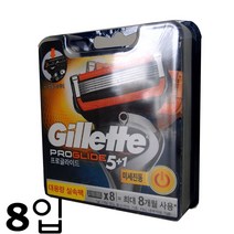 질레트 퓨전 글라이드파워 면도날 8개입 -독일산 정품 /5중날, 8개, 8개