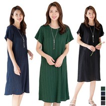 아이픽 여성 인견 플리츠 주름 원피스