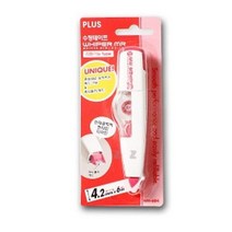플러스 펜형 수정 테이프 화이트 지우개 필기구 문구, 리필2P