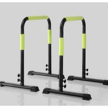 딥스바 프레임 가정용 딥스기구 철봉 맨몸운동 평행봉, 블랙그린  78cm