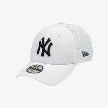 뉴에라키즈 [뉴에라키즈] MLB 퍼포레이티드 뉴욕 양키스 블랙 온 화이트 볼캡 (13570678)