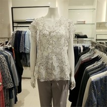 ANSICH NC15 쉬폰캡소매블라우스 DE2BL5180