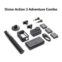 loftysol DJI Osmo 액션 3 스탠다드/어드벤처 콤보 4K/120fps 및 슈퍼 와이드 FOV 16m 방수 듀얼 터치 스크린, [02] Adventure Combo