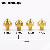 3D 프린터 필라멘트 노즐 0.2/0.3/0.4/0.5mm 압출 헤드 핫 엔드 3.0mm Ultimaker/Makerbot 용, [03] 004 300MM