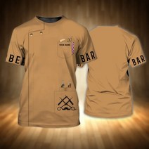 안전작업복바버샵 티셔츠 커스터마이즈 3D 로고 남성용 여성용 하라주쿠 여름 반팔 작업복 및, 06 TSTX-150 (2)_04 M