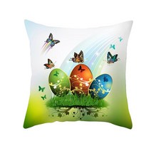 토끼 베개 인테리어 쿠션 Home Decoration Radio Day Happy Easter Rabbit Printing Polyester Pillow Cush, 11 17_04 40X40CM