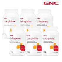 GNC 지엔씨 L-아르기닌 1000mg 90정, 6병(540정)