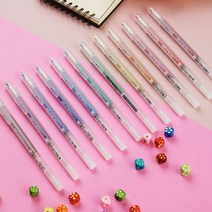 SAKURA 사쿠라 겔리롤 스타더스트 1.0mm 젤펜 낱개 10가지색상 10색세트 젤리롤 젤잉크펜 다꾸펜, XPGB#744/다이아몬드실버