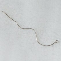 비즈공예 원석 10 골드실버로즈 골드 귀 스레 더 귀걸이 상자 체인 Earwire 점프 링 스털링 실버 핀 GB 333, 01 silver_01 Total 75mm long