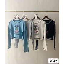 와일드 캐주얼 긴팔 라운드 풀오버 실켓 티셔츠