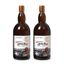 자연과발효 6년숙성 자연발효 감식초 1.1리터 2병 항아리숙성 유리병, 감식초2병+푸어러1개