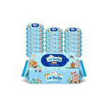 아기물티슈 블루 엠보 80매X20팩 리필형 물티슈