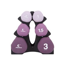 아이워너 네오프렌 삼각아령 1kg x 2p + 1.5kg x 2p + 3kg x 2p + 아령거치대 세트, 5세트