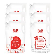 비앤비 세제 캡리필 1800ml 3개 + 유연제(베르가못) 묶음구성