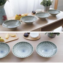 일본 굽있는 소면 그릇 삼각 면기 세트4p 면그릇 비빔밥 라면그릇 돈부리 식당 플레이팅