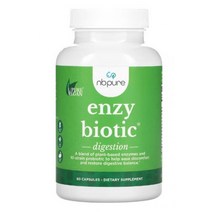 NB Pure Lactobacillus Enzybiotic Amylase 아밀레이스 Protease 단백질분해효소 60 캡슐 acidophilus salivarius