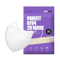 삼성동마스크 KF94 2D 새부리형 마스크 대형 100매, 화이트