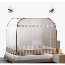 원터치 모기장 1인용 2인용 야외용 싱글 더블 가정용 캠핑용 1초 사각모기장 텐트형 해먹, 07 페이스 노랑