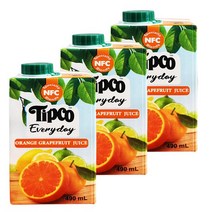 팁코 오렌지 자몽 착즙 주스 490ml x 3개