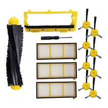Retemporel Shark ION RV750 R75 RV700 RV720 RV750C RV755 로봇 청소기 교체용 사이드 브러시 메인 필터, 보여진 바와 같이